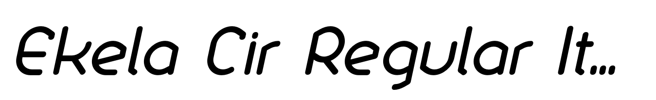 Ekela Cir Regular Italic